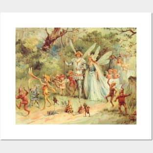 Vintage Fairy Tales, Thumbelina's Wedding to Prince Posters and Art